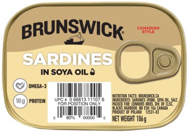 Brunswick Sardines in Soy Oil Value Pack (4 x 106g)