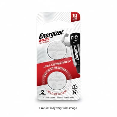 Energizer CR2025 3V Lithium Coin Battery (2-Pack)