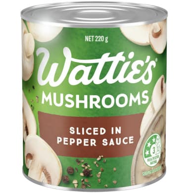 Wattie's Mushrooms Sliced in Pepper Sauce