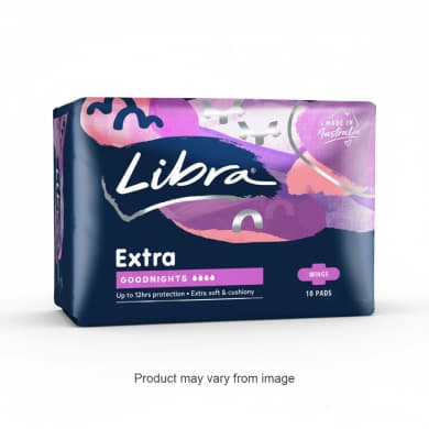 Libra Extra Goodnights Wings Overnight Pads - 10 Pack