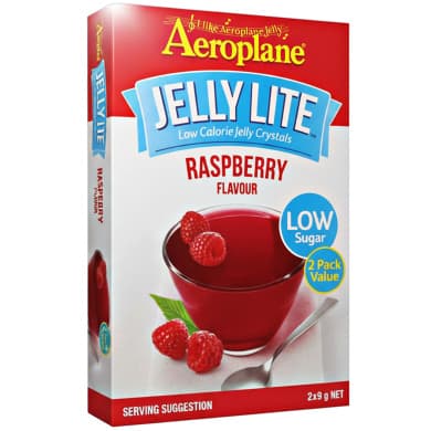 Aeroplane Jelly Lite Raspberry Flavour (Low Sugar) 2 x 9g