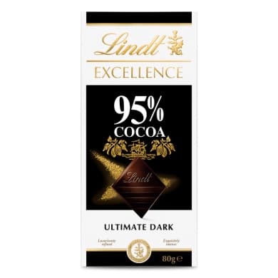 Lindt Excellence 95% Cocoa Ultimate Dark Chocolate 80g