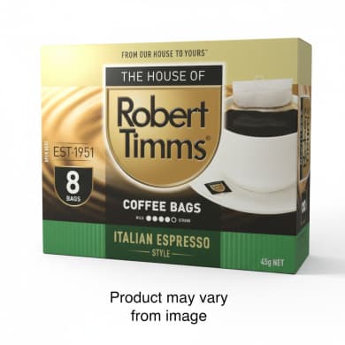 Robert Timms Italian Espresso Coffee Bags (8 pack)
