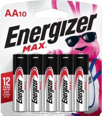 Energizer MAX AA Alkaline Batteries Value Pack (10 x AA, LR6) 1.5V