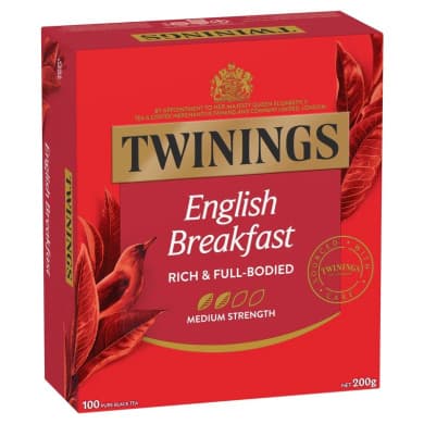 Twinings English Breakfast Tea - 100 Tea Bags (200g)