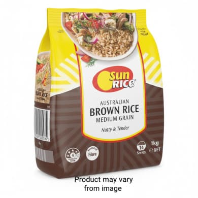 SunRice Australian Brown Rice Medium Grain 1kg