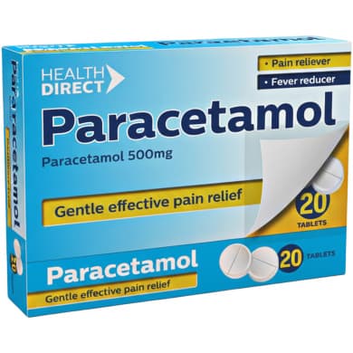 Health Direct Paracetamol 500mg Tablets (20 Pack)