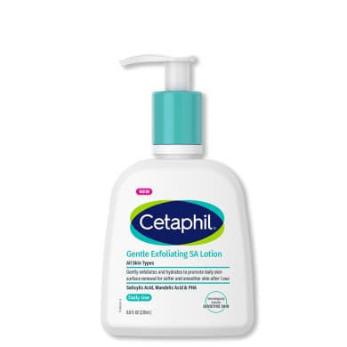 Cetaphil Gentle Exfoliating SA Lotion (Salicylic, Mandelic & PHA) – Sensitive Skin, Daily Use Pump 236 mL