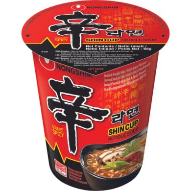 Nongshim Shin Cup Noodle Soup (Gourmet Spicy) - 68 g