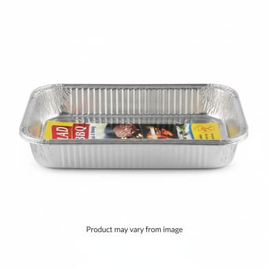 GLAD BBQ Thick & Strong Aluminium Foil Trays – 4 Pack (29 x 19 x 4.5 cm)