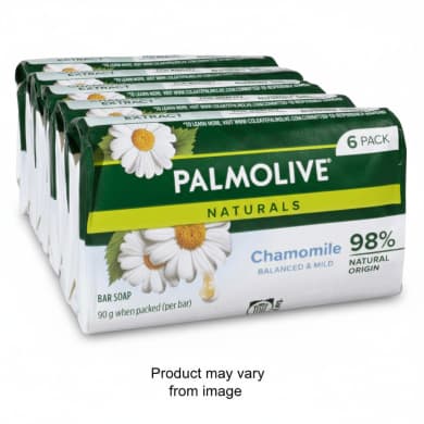 Palmolive Naturals Chamomile Balanced & Mild Bar Soap 6 Pack (6 x 90g)