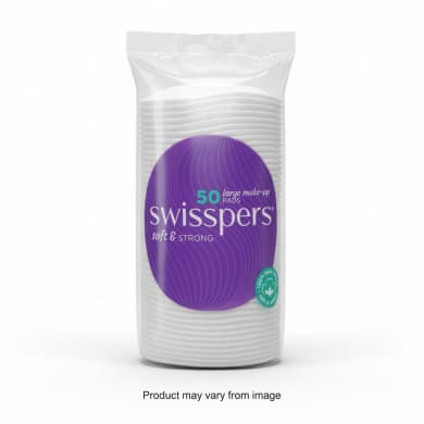 Swisspers Large Cotton Make-up Pads, 50 Pack
