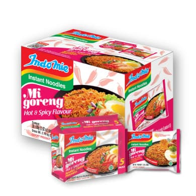 Indomie Mi Goreng Hot & Spicy Instant Noodles - 5 Pack
