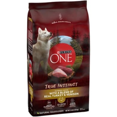 Purina ONE True Instinct Adult Dry Dog Food – Real Turkey & Venison (3.36kg / 7.4lb)