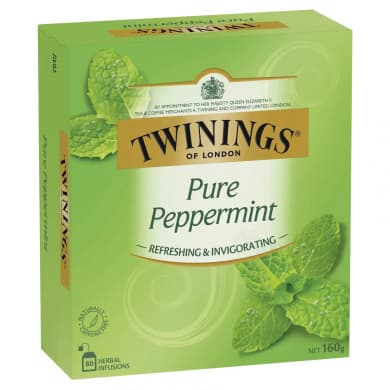 Twinings Pure Peppermint Herbal Tea 80 Infusion Bags (160g)