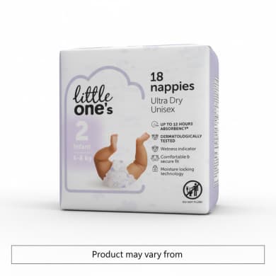 Little One's Ultra Dry Unisex Nappies Size 2 (4–8kg) – 18 Pack