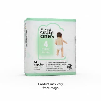 little one's Ultra Dry Toddler Nappies Size 4 (9–14 kg) – 14 Pack