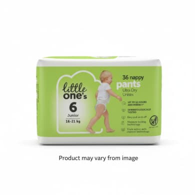 little one's Junior Size 6 Nappy Pants 16–21kg, 36 Pack (Unisex)