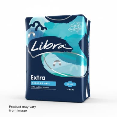 Libra Extra Regular Sanitary Pads with Wings - 14 Pack