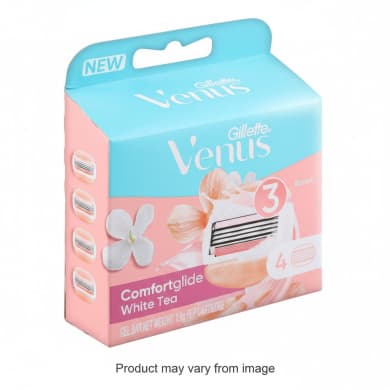 Gillette Venus Comfortglide White Tea Scent Razor Blade Cartridges (4-Pack)