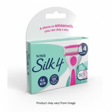 Schick Silk 4 Razor Refill Blades (4 Pack) for Women