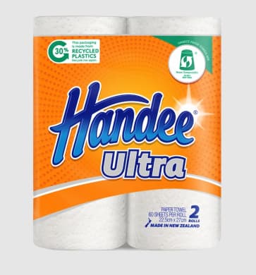 Handee Ultra 2-Ply Paper Towels 2 Pack (2 x 60 Sheets per Roll)