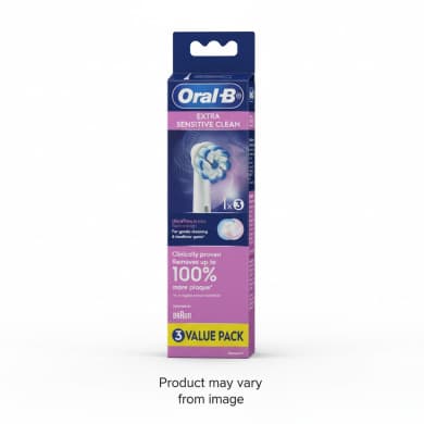 Oral-B Extra Sensitive Clean Electric Toothbrush Replacement Heads (3 Pack)