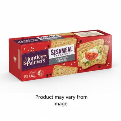 Huntley & Palmers Sesameal Crackers - Cracked Pepper 200g