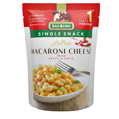 San Remo Single Snack La Pasta Macaroni Cheese Pasta & Sauce 80g