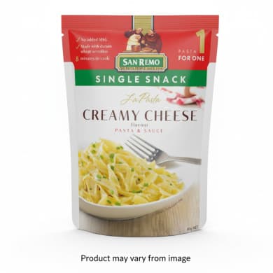 San Remo La Pasta Single Snack Creamy Cheese Pasta & Sauce 80g