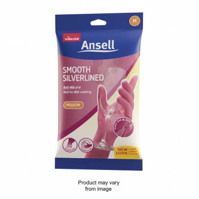 Vileda Ansell Smooth Silverlined Anti-Slip Gloves - Medium