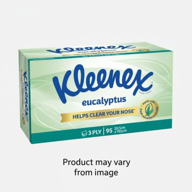 Kleenex Eucalyptus Extra Care 3-Ply Facial Tissues 95 Pack