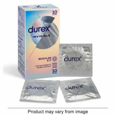 Durex Invisible Condoms - Regular Fit (10 pack)