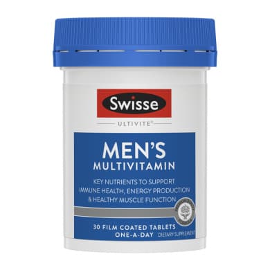 Swisse Ultivite Men’s Multivitamin 30 Film-Coated Tablets (One-A-Day)