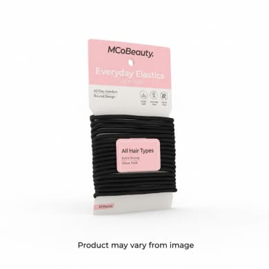 MCoBeauty Everyday Elastics Value Pack - 35 Black & Nude Hair Ties (Metal-Free)