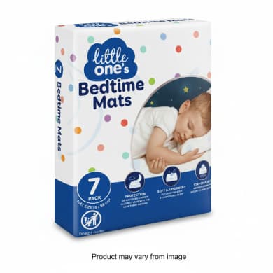 little one's Bedtime Mats Disposable Mattress Protection Pads, 7 Pack, 78 x 88 cm