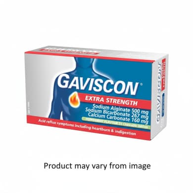 Gaviscon Extra Strength Peppermint Chewable Heartburn Tablets – 24 Pack