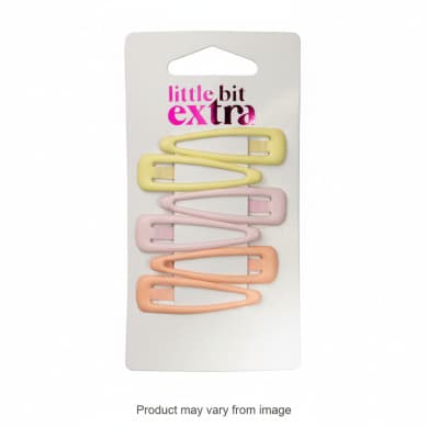 little bit extra One-Touch Snap Hair Clips Pastel 6 Pack