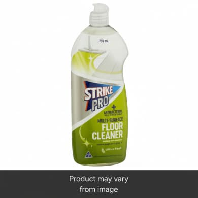 Strike Pro Citrus Fresh Antibacterial Multi-Surface Floor Cleaner 750mL