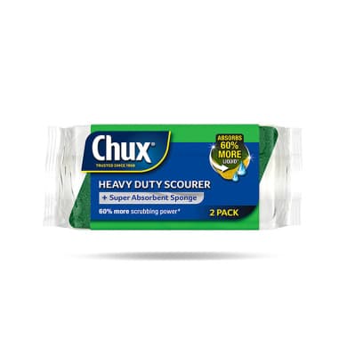 Chux Heavy Duty Scourer & Super Absorbent Sponge 2-Pack