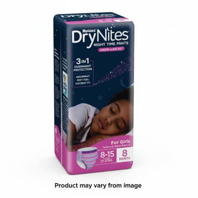 Huggies DryNites Night Time Pants for Girls 8–15 Years (27–57kg) – 8 Pack