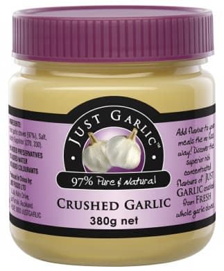 Just Foods Crushed Garlic 380g