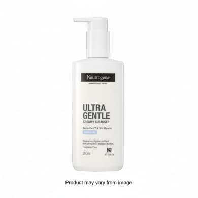 Neutrogena Ultra Gentle Creamy Cleanser, Fragrance-Free (BarrierCare™ & 10% Glycerin) - 200ml Pump