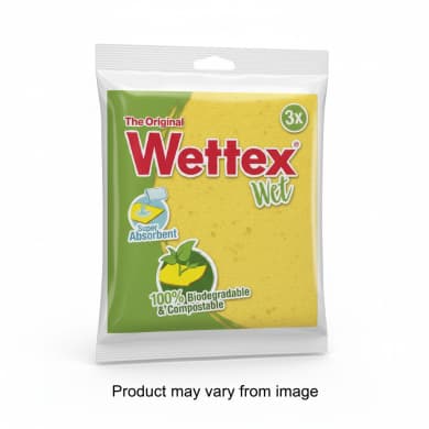 Wettex Wet Sponge Cloth 3-Pack (Colour-Coded: Yellow/Pink/Blue)
