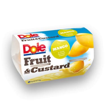 Dole Fruit & Custard Mango in Vanilla Flavoured Custard 4 x 123g (492g)
