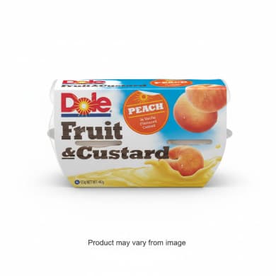 Dole Fruit & Custard Peach 4 x 123g (492g)