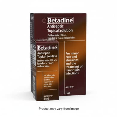 Betadine Antiseptic Topical Solution 15mL (Povidone-Iodine 10% w/v)