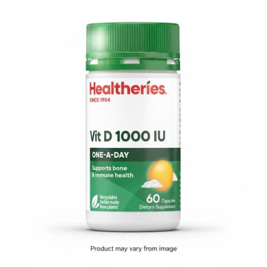 Healtheries Vit D3 1000 IU One-A-Day Capsules (60 Pack)