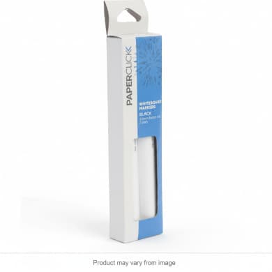 Paperclick Whiteboard Markers Black 2-Pack | 2.0mm Bullet Nib (Dry-Erase)