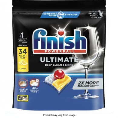 Finish Powerball Ultimate All-in-1 Lemon Dishwasher Tablets (34 Pack)